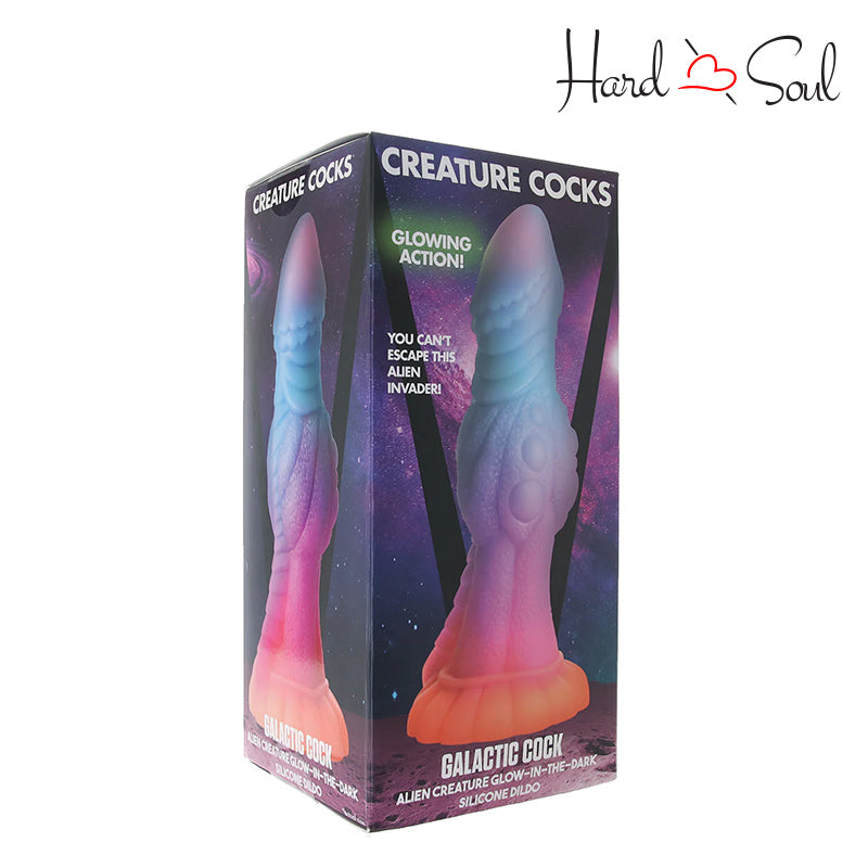 A Box of Creature Cocks Galactic Cock Silicone Dildo - HardnSoul