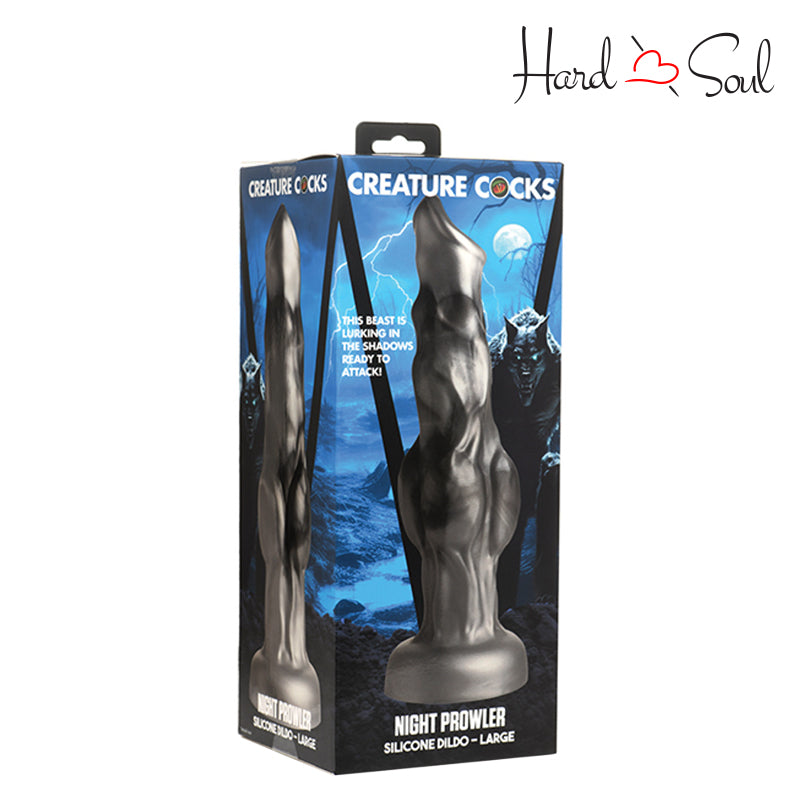 A Box of Creature Cocks Night Prowler Silicone Dildo Large - HardnSoul