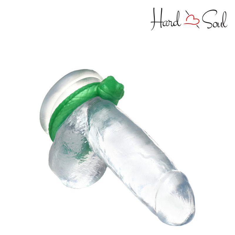 A Creature Cocks Serpentine Cock Ring with Silicone Dildo - HardnSoul