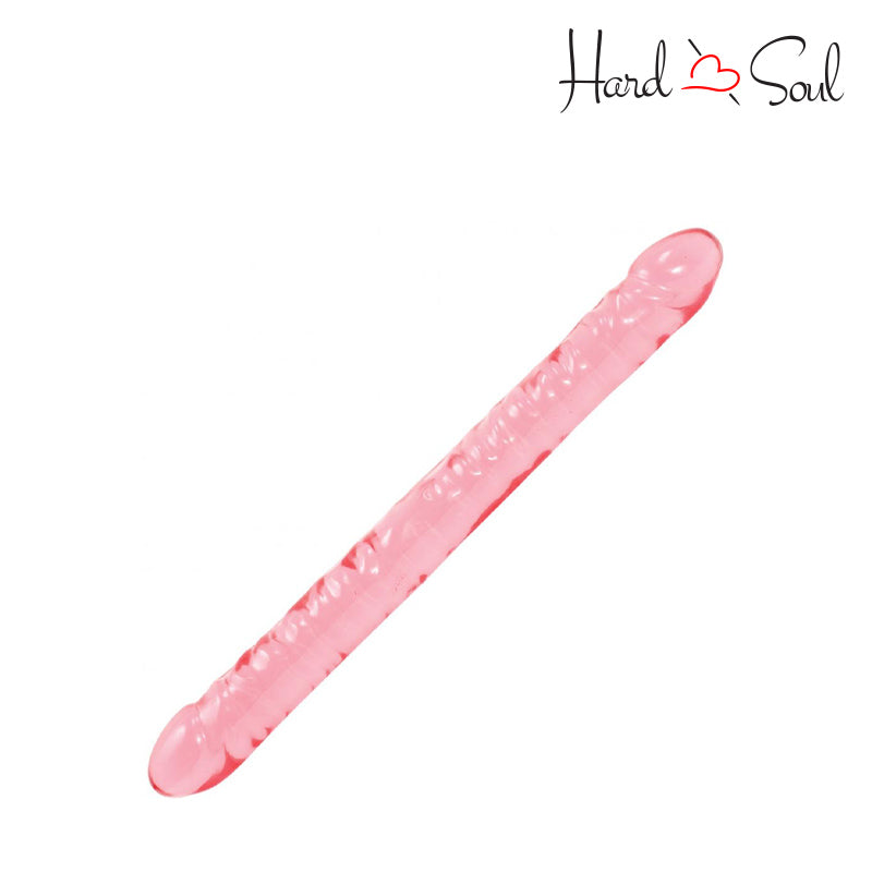 Side of Crystal Jellies Double Dong Pink 18" - HardnSoul
