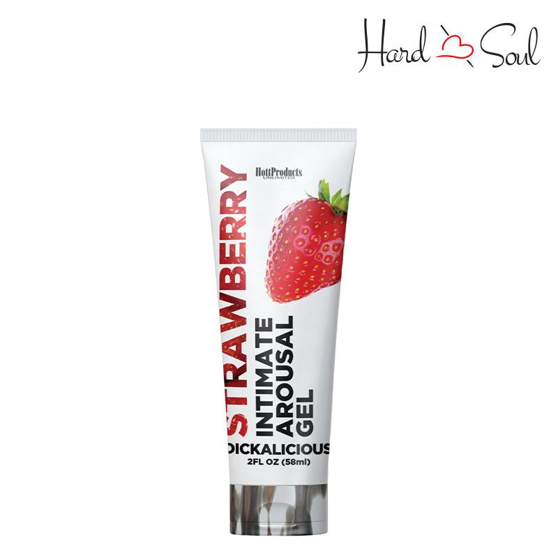 A Tube of Dickalicious Penis Arousal Gel Strawberry 2oz - HardnSoul