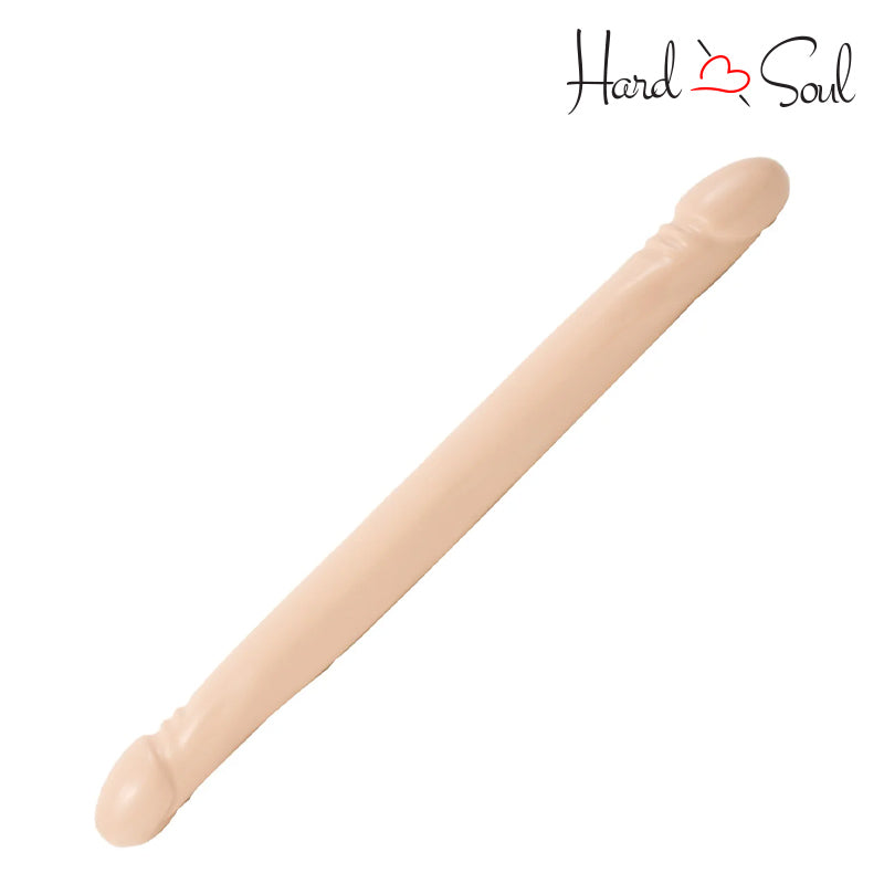 Side of Double Header Smooth Dildo Vanilla 18" - HardnSoul