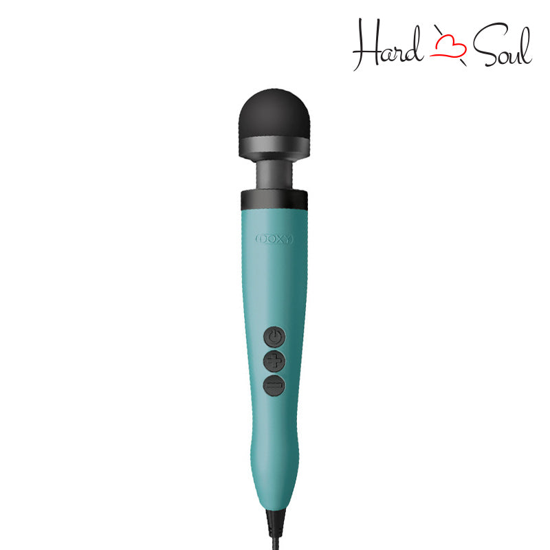 A Doxy 3 USB-C Wand Massager Turquoise adjustment button- HardnSoul