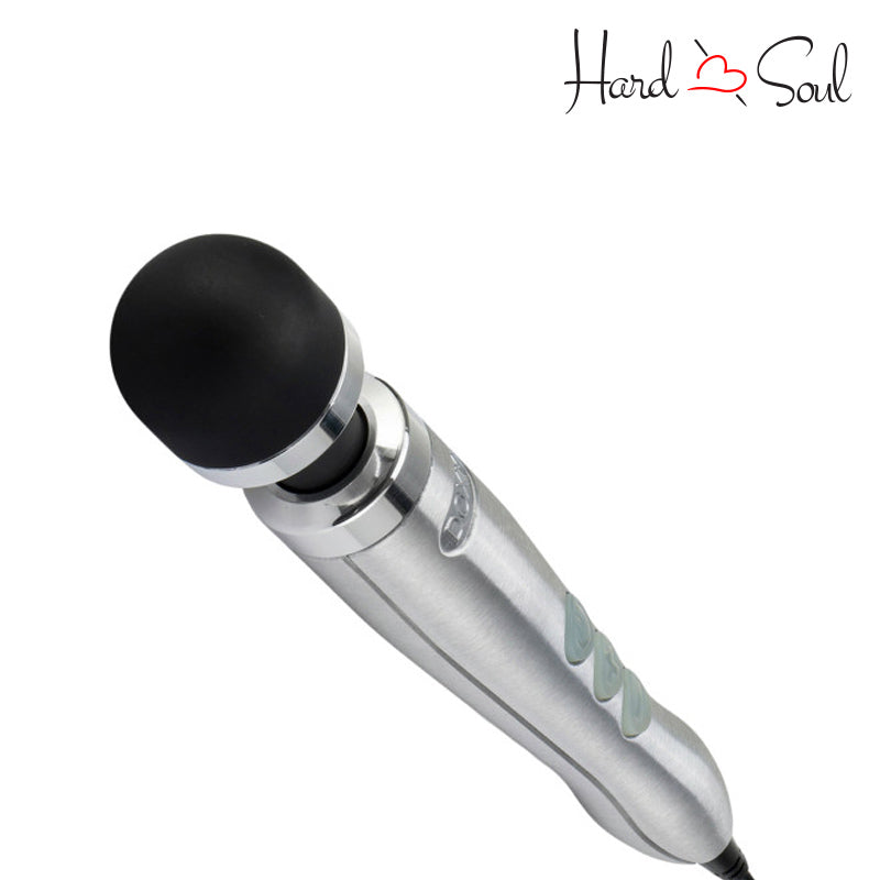 Top of Doxy Die Cast 3 Wand Massager Brushed Metal - HardnSoul