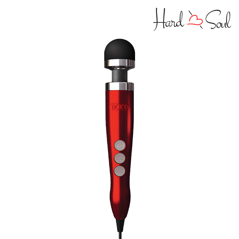A Doxy Die Cast 3 Wand Massager Candy Red with adjustment bottoms - HardnSoul