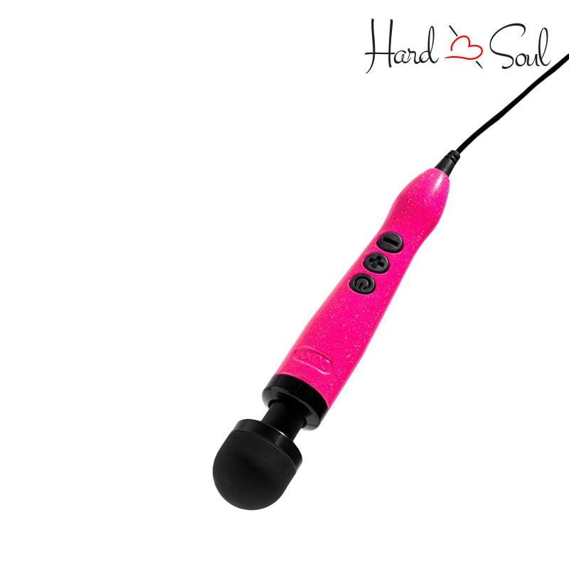 Top of Doxy Die Cast 3 Wand Massager Hot Pink with adjustment button - HardnSoul