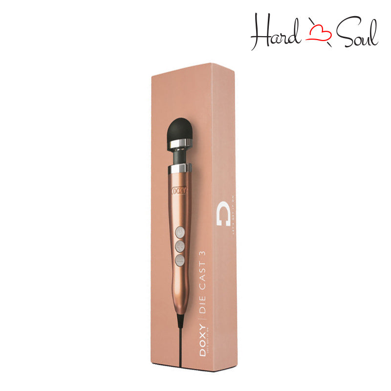 A Box of Doxy Die Cast 3 Wand Massager Rose Gold - HardnSoul