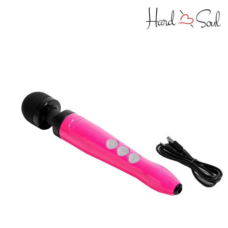 A Doxy Die Cast 3R Wand Massager Hot Pink withUSB charger - HardnSoul