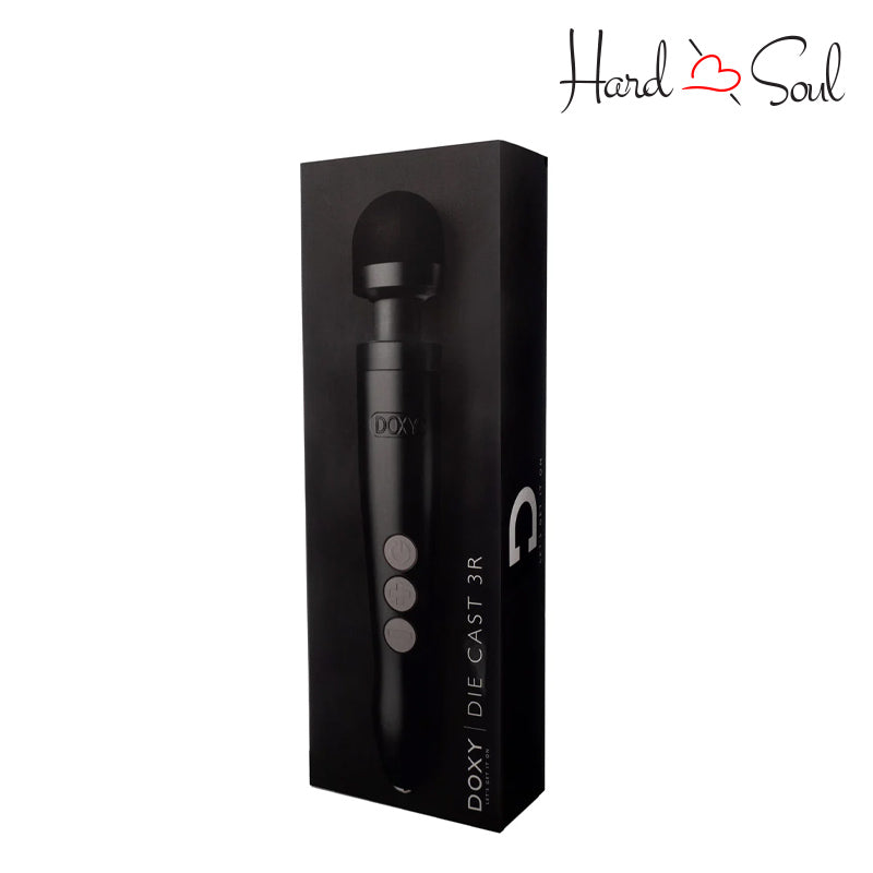 A Box of Doxy Die Cast 3R Wand Massager Matte Black - HardnSoul