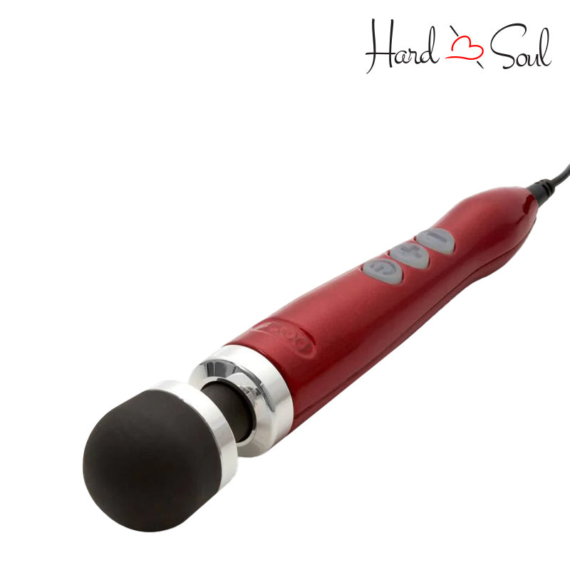 Side of Doxy Die Cast Wand Massager Candy Red - HardnSoul