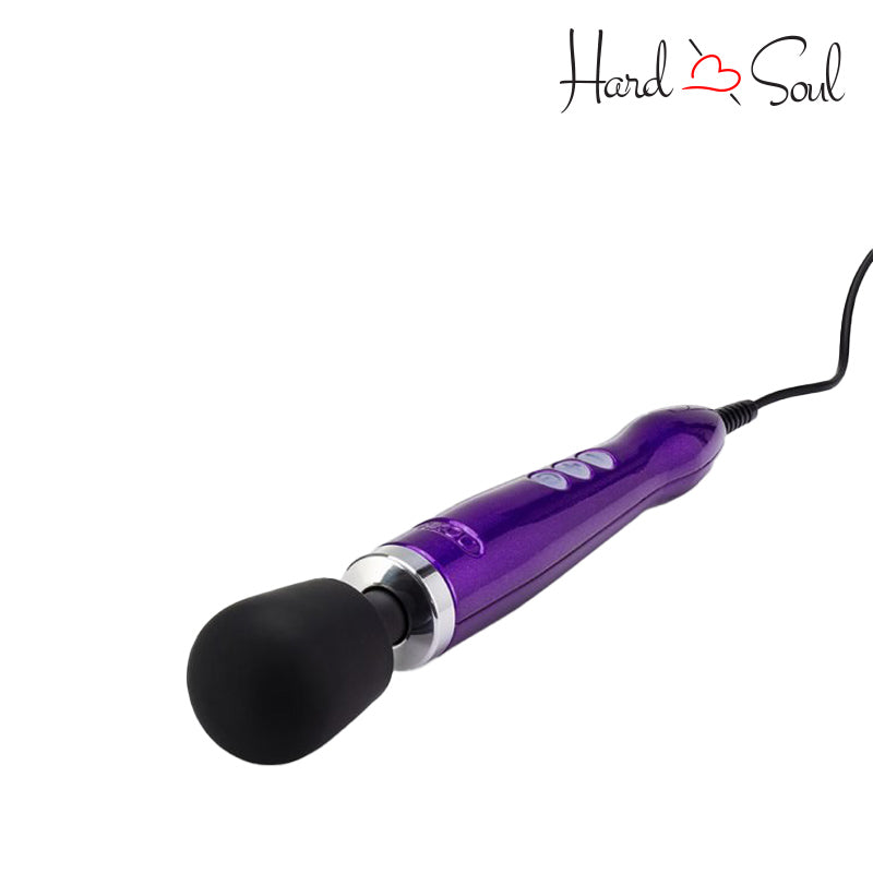 Top of Doxy Die Cast Wand Massager Purple - HardnSoul