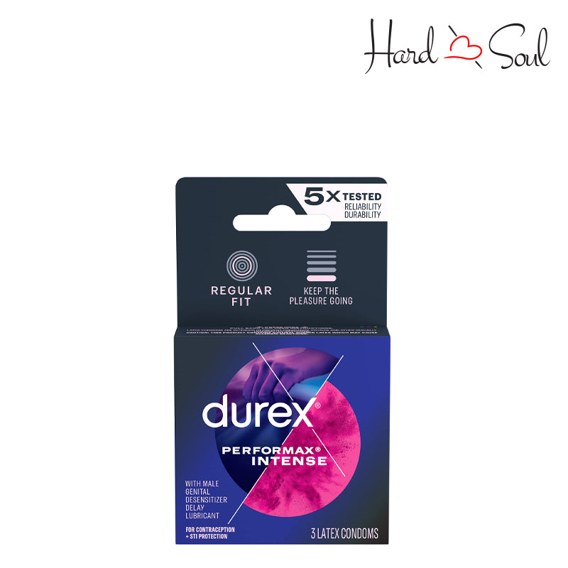 A Box of Durex Performax Intense Latex Condoms 3 Count - HardnSoul