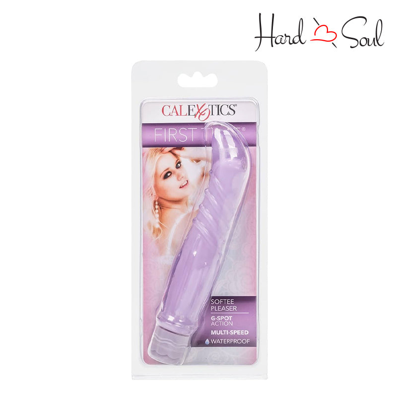 A Box of First Time Softee Pleaser Vibrator Purple - HardnSoul