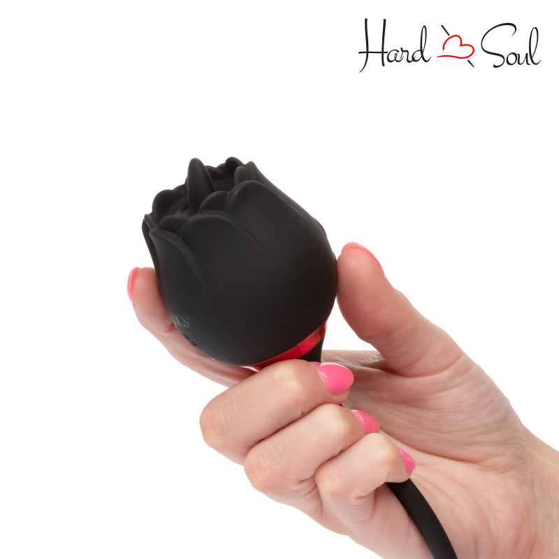 A French Kiss Elite Vibrator Lover in hand - HardnSoul