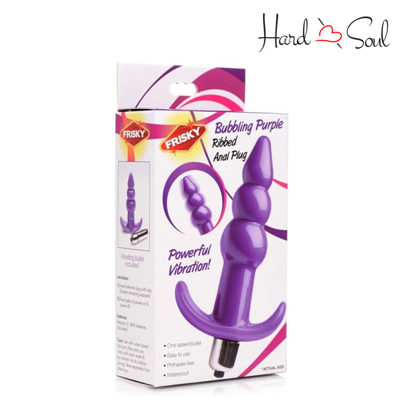 Frisky Bubbling Noir Ribbed Anal Plug Purple Frisky Bubbling Noir Ribbed Anal Plug Purple