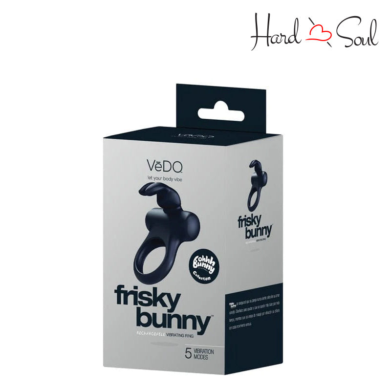 A Box of Frisky Bunny Vibrating Ring Black - HardnSoul