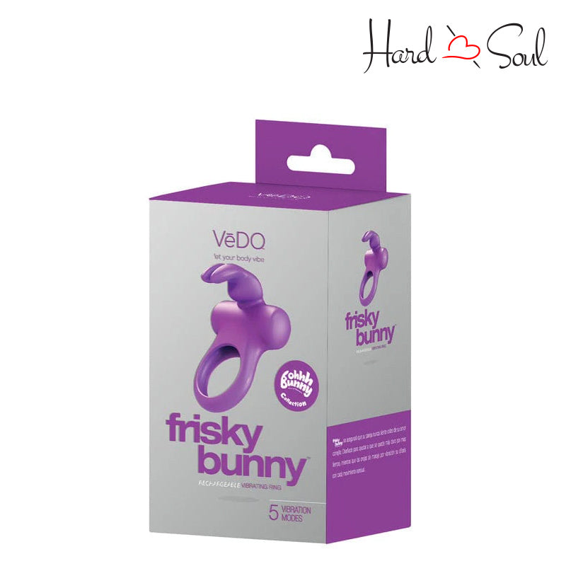 A Box of Frisky Bunny Vibrating Ring Purple - HardnSoul