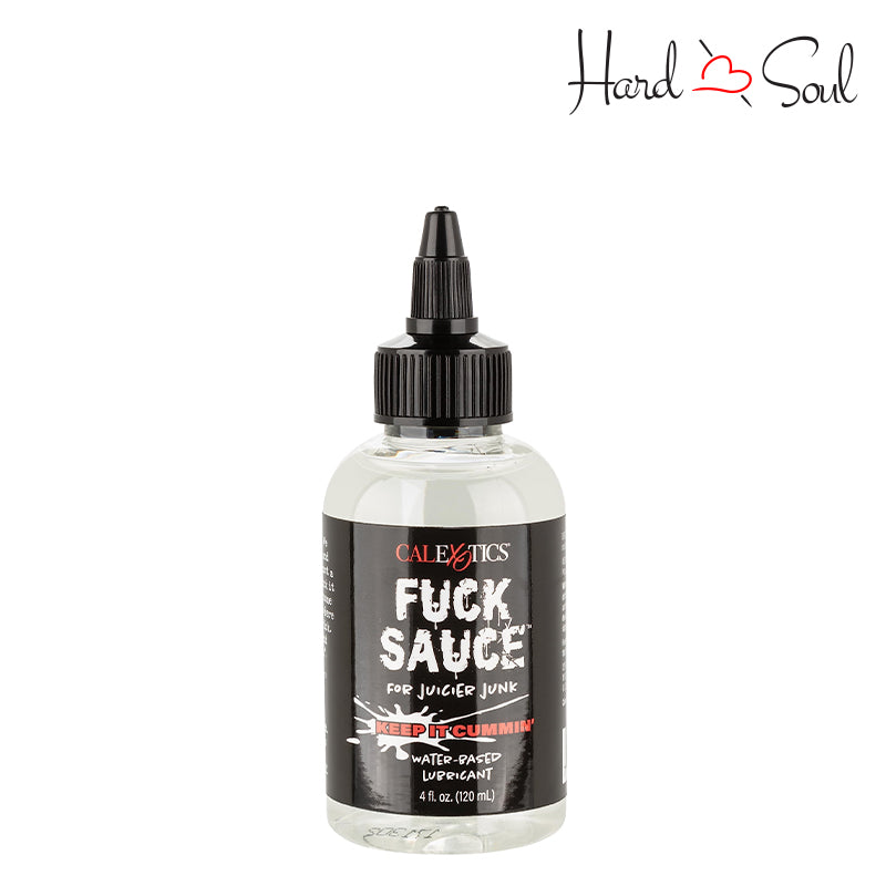 Front Side of Fuck Sauce Water-Based Personal Lubricant 4oz Bottle - HardnSoul