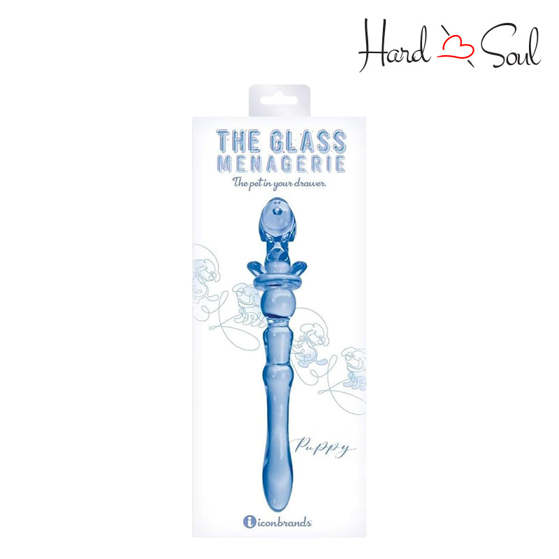 A Box of Glass Menagerie Puppy Dildo Blue - HardnSoul