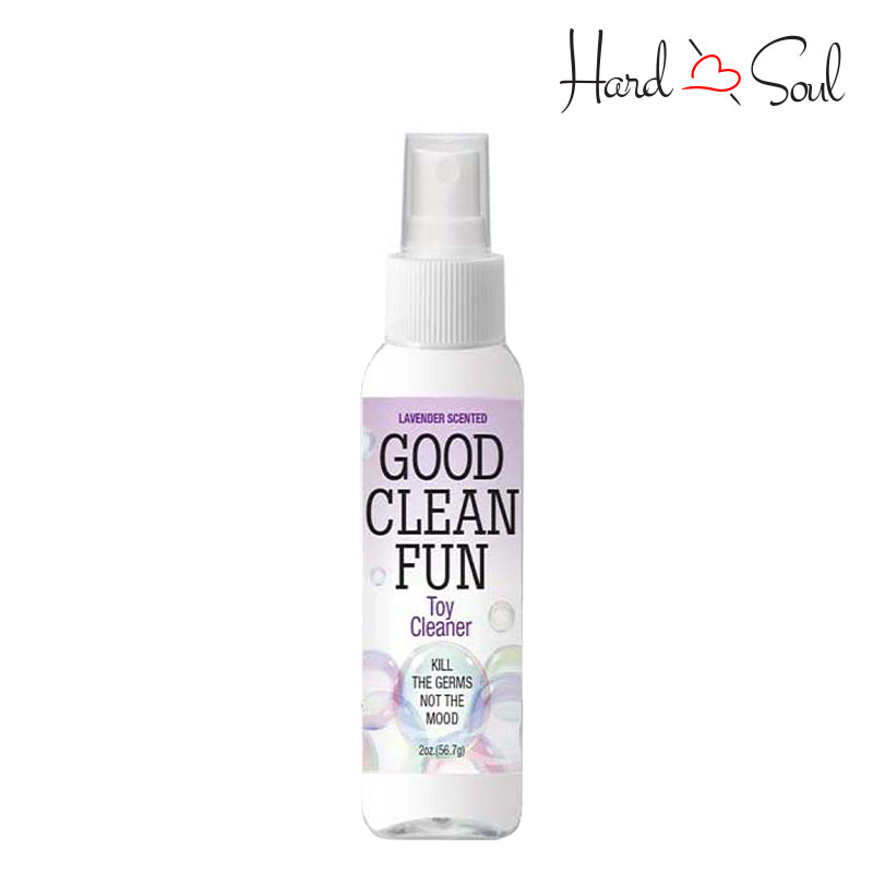 A Bottle of Good Clean Fun Toy Cleaner Lavender 4oz - HardnSoul