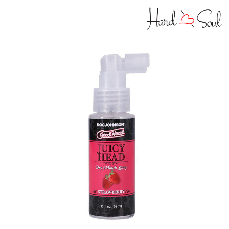 A Bottle of GoodHead Juicy Head Dry Mouth Spray Sweet Strawberry 2oz - HardnSoul