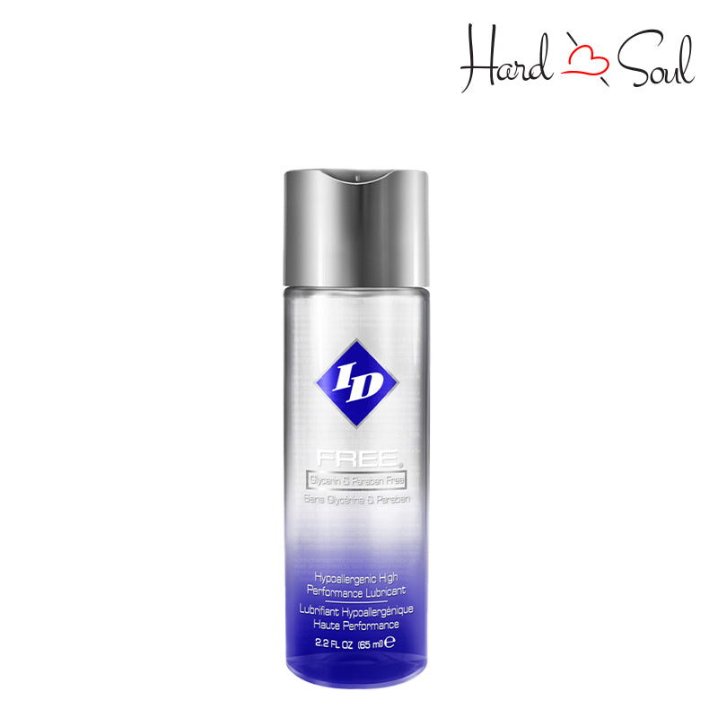 Front side of a Bottle of ID Free Water Based Lubricant 2.2oz - HardnSoul