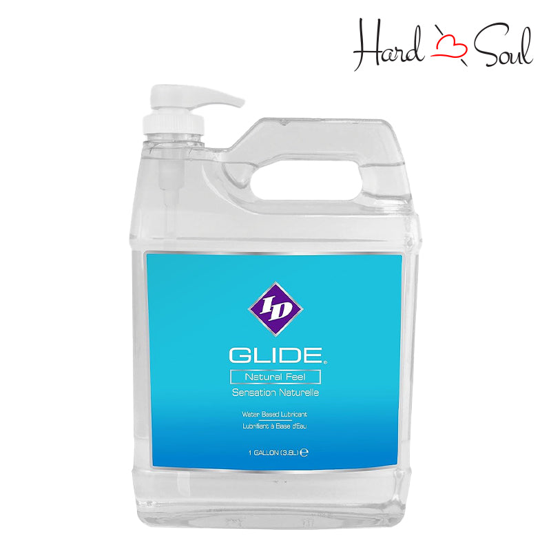 Front Side of ID Glide Water Based Lubricant 128oz - HardnSoul