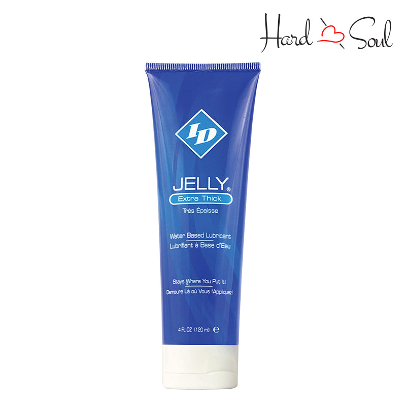 Front Side of a tube of ID Jelly Water Based Lubricant 4oz - HardnSoul