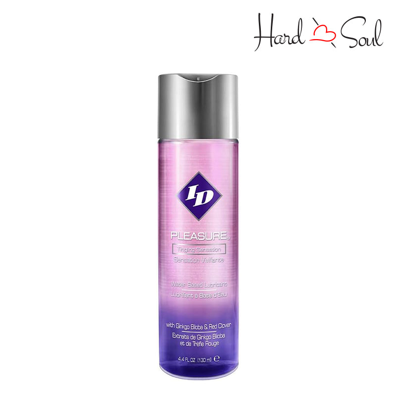 Front Side of a Bottle of ID Pleasure Water Based Tingling Lubricant 4.4oz - HardnSoul