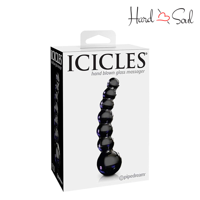 A Box of Icicles No 66 Beaded Anal Probe 4.75" Black - HardnSoul