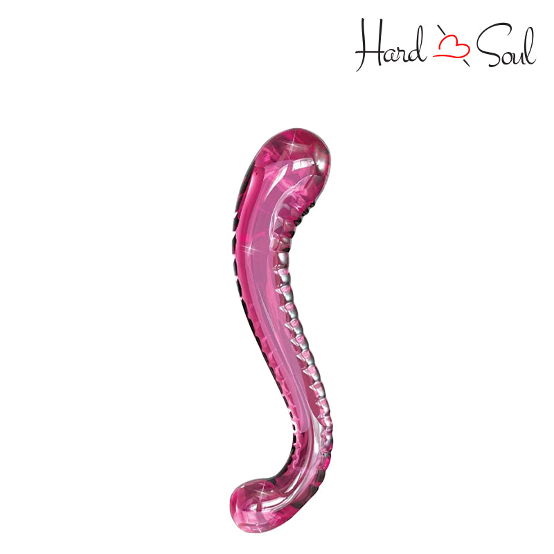 Icicles No 69 Textured G-Spot Glass Probe Pink - HardnSoul