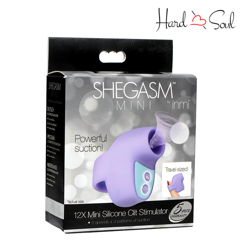 A Box of Inmi Shegasm Mini Clitoral Stimulator Purple - HardnSoul