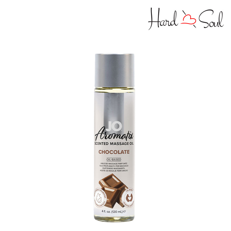 Bottle of JO Aromatix Chocolate Massage Oil 4oz - HardnSoul