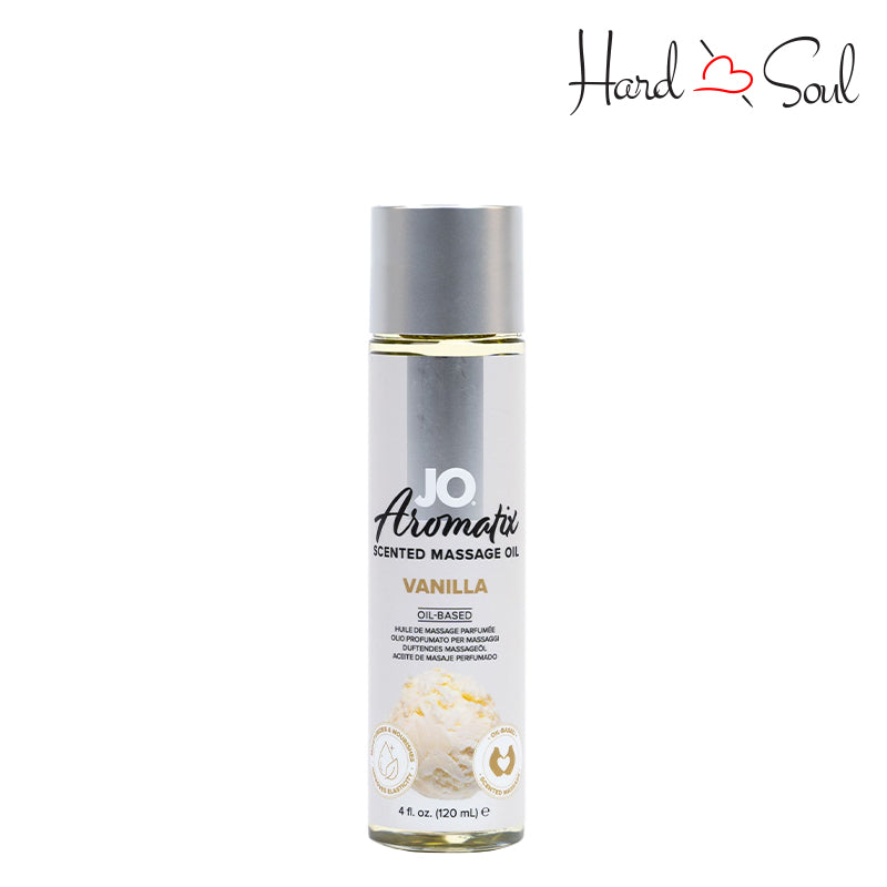 Bottle of JO Aromatix Vanilla Massage Oil 4oz - HardnSoul