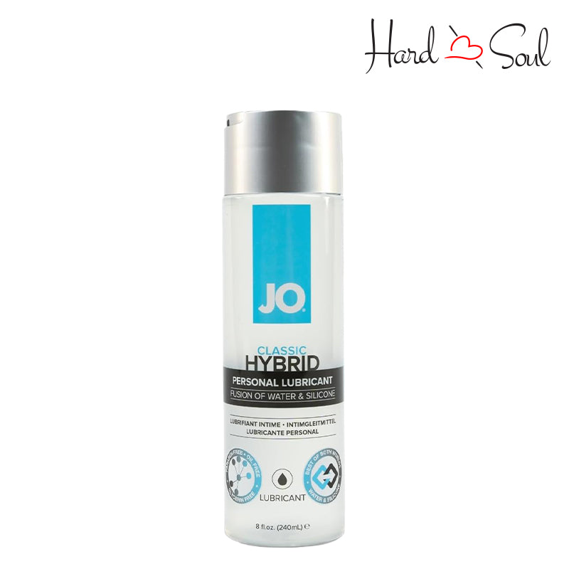 8oz bottle of JO Classic Hybrid Lubricant - HardnSoul