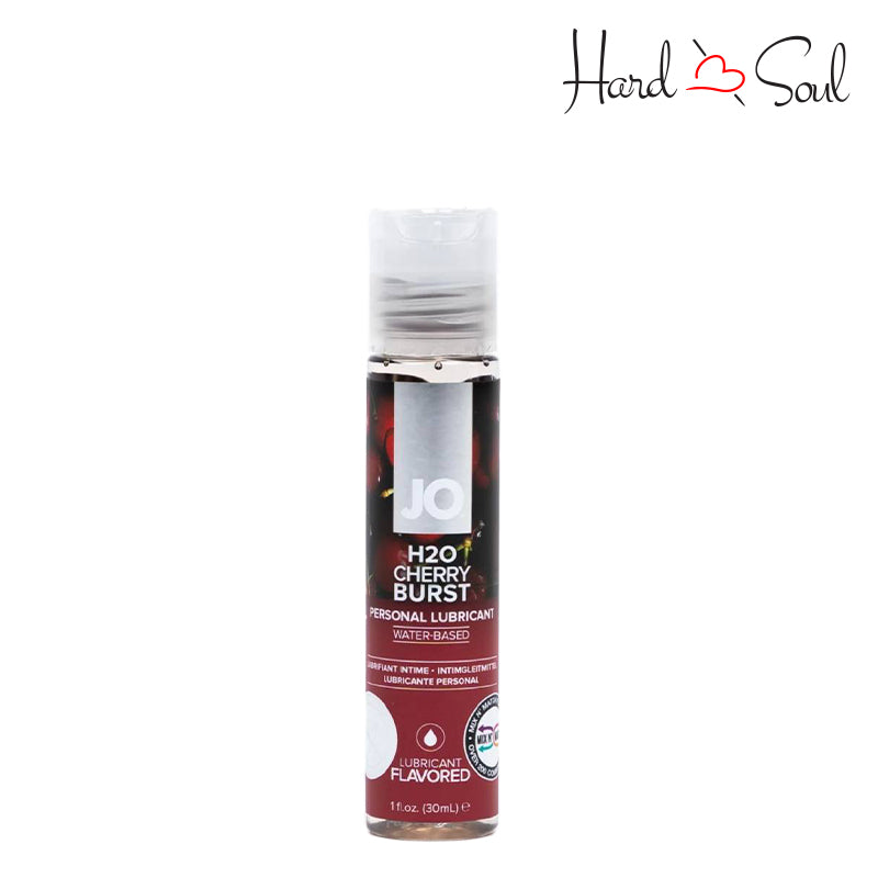 1oz bottle of JO H2O Water Based Flavored Lube Cherry Burst - HardnSoul