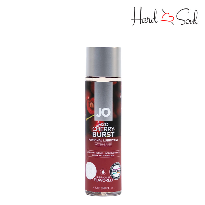 4oz bottle of JO H2O Water Based Flavored Lube Cherry Burst - HardnSoul