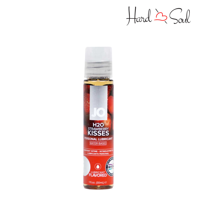 1oz bottle of JO H2O Water Based Flavored Lube Strawberry Kiss - HardnSoul