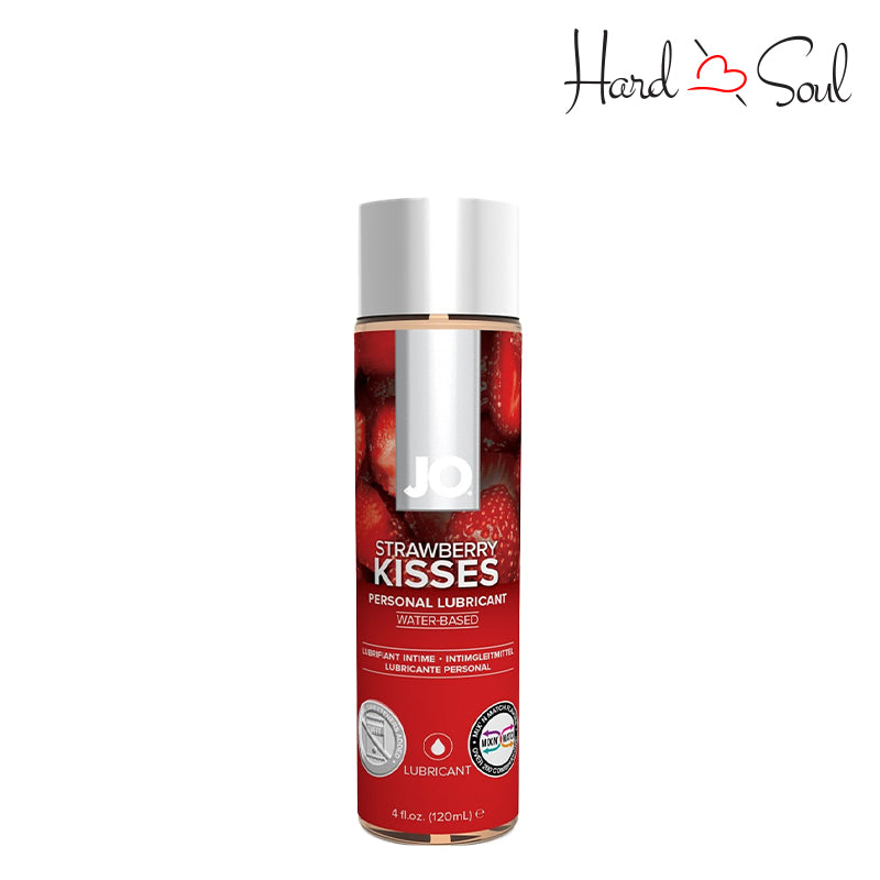 4oz bottle of JO H2O Water Based Flavored Lube Strawberry Kiss - HardnSoul