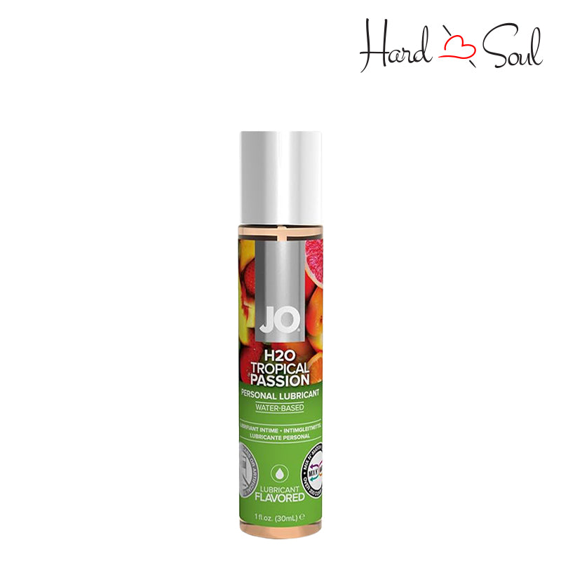 1oz bottle of JO H2O Water Based Flavored Lube Tropical Passion - HardnSoul