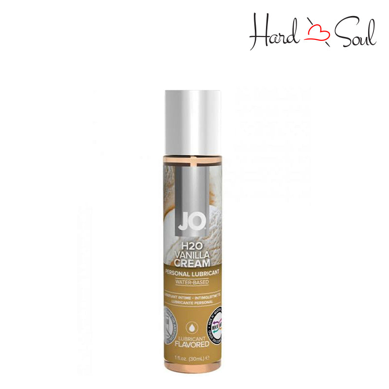 1oz bottle of JO H2O Water Based Flavored Lube Vanilla Cream - HardnSoul