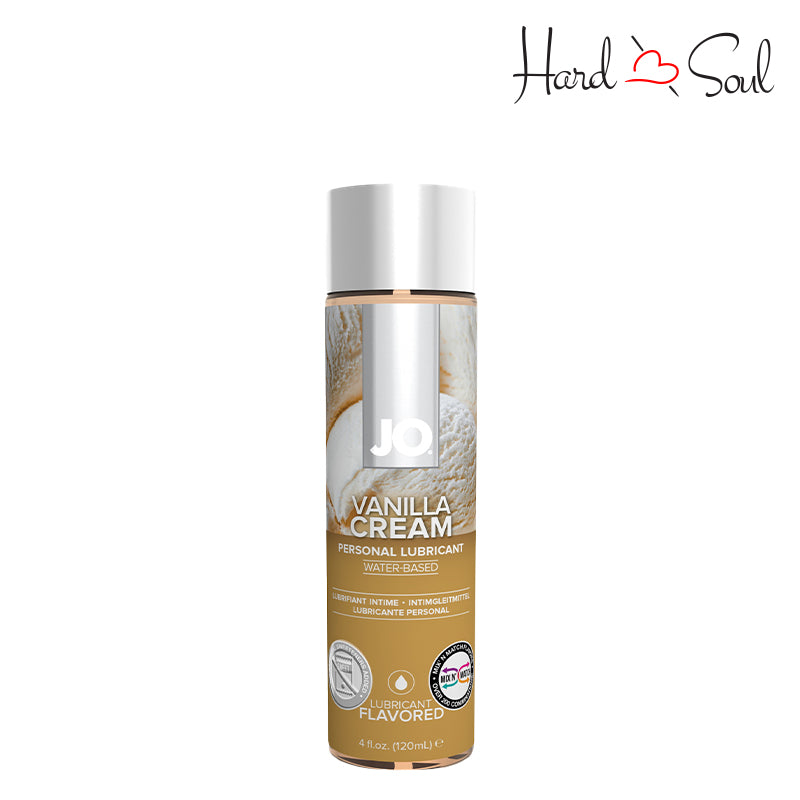 4oz bottle of JO H2O Water Based Flavored Lube Vanilla Cream - HardnSoul