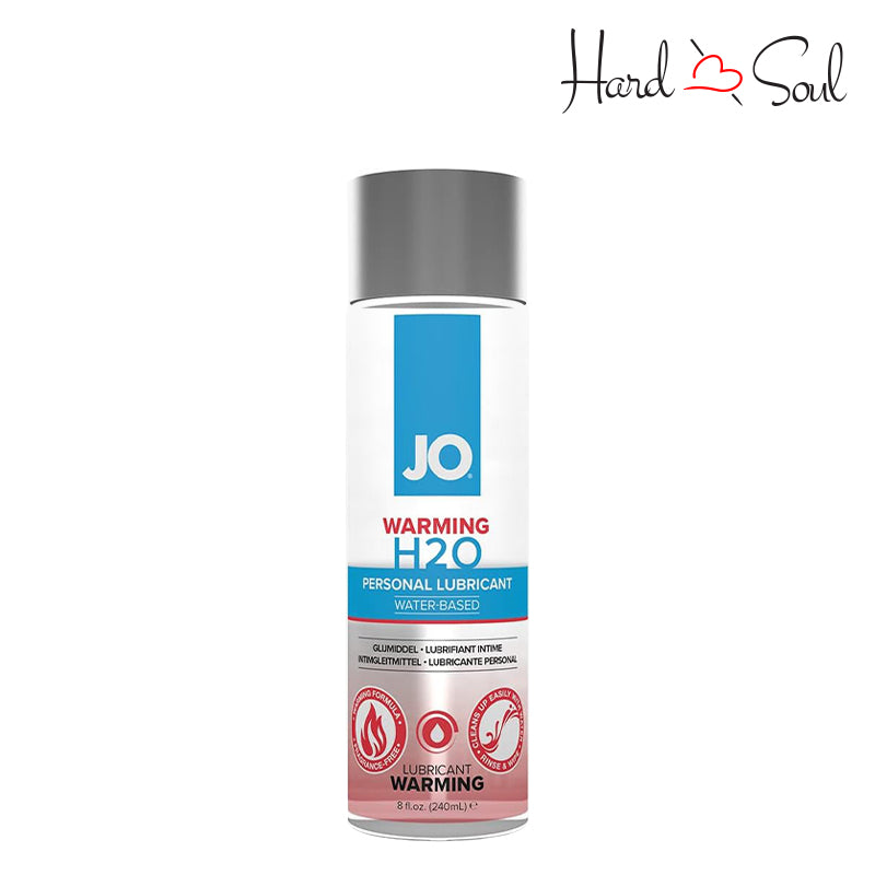 8oz bottle of JO H2O Water Based Warming Lubricant - HardnSoul