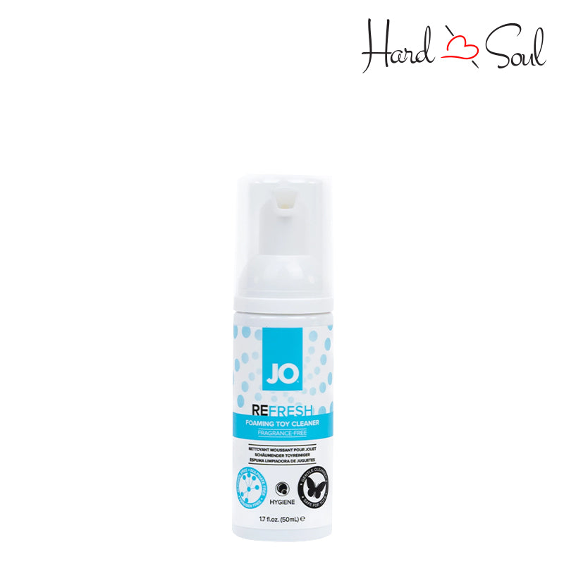 A Bottle of JO Refresh Foaming Toy Cleaner 1.7oz - HardnSoul