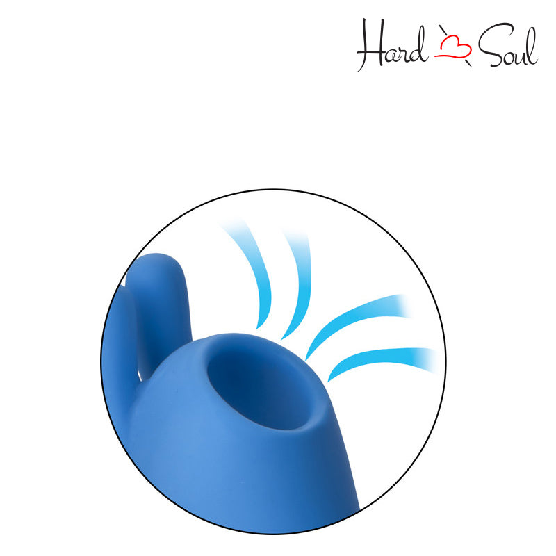 Inside of Jack Rabbit Elite Suction Rabbit Vibrator Blue - HardnSoul