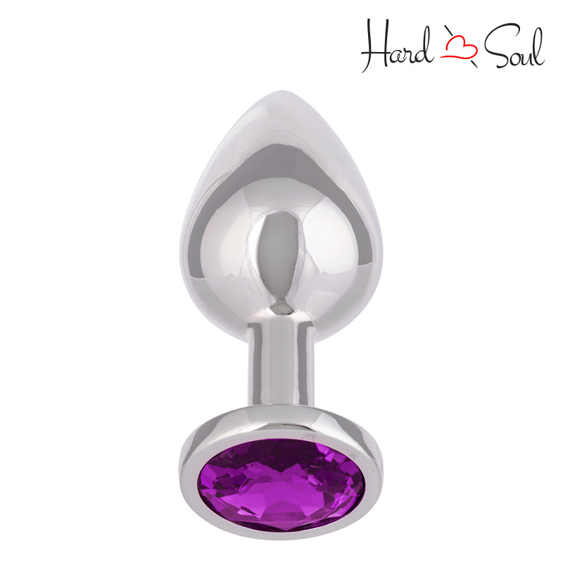 Bottom Side of Jewel Large Amethyst Anal Plug - HardnSoul