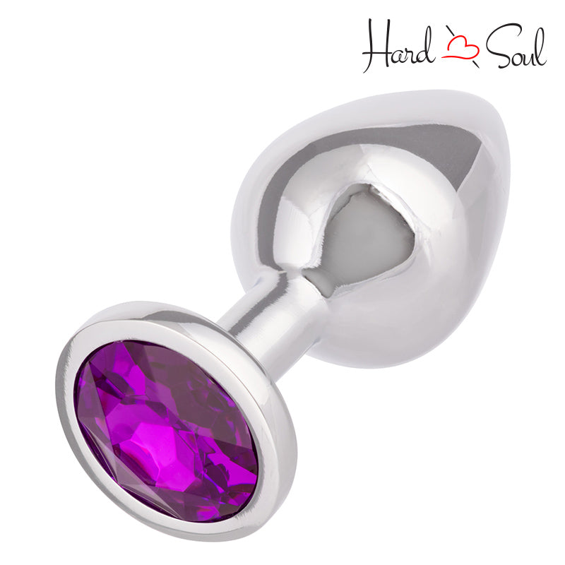 Side of Jewel Large Amethyst Anal Plug - HardnSoul