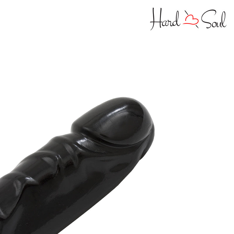 Top of Jr. Veined Double Header Dildo Black 12" - HardnSoul