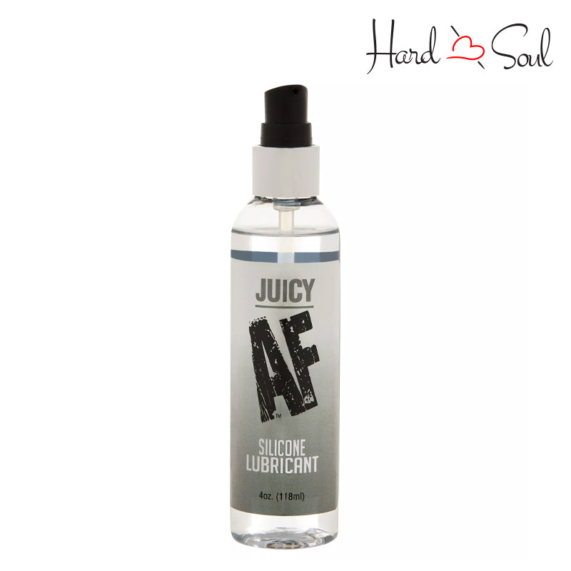 Front Side of a Bottle of Juicy AF Silicone Lubricant 4oz - HardnSoul