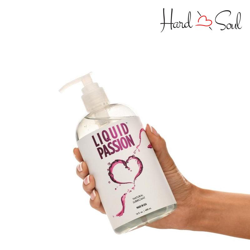 In hand Liquid Passion Natural Lubricant 16oz - HardnSoul